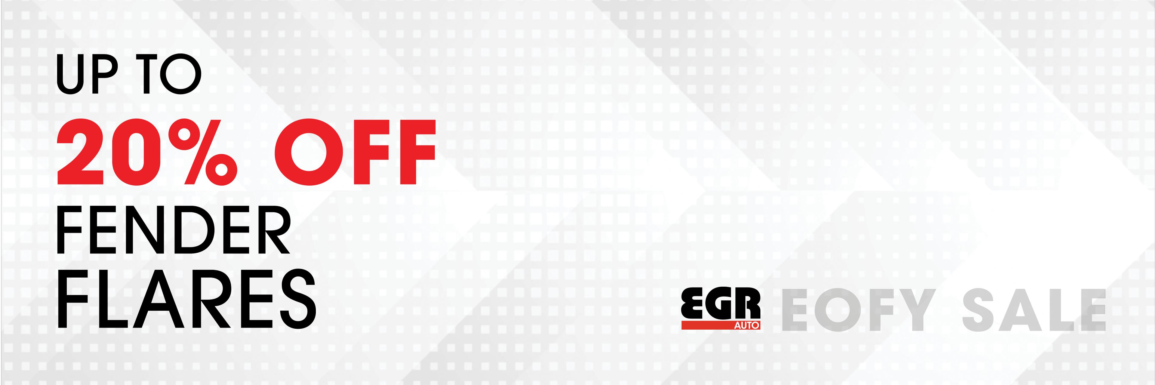 Up to 20% off all EGR Fender Flares - Click here to shop all EGR Fender Flares.