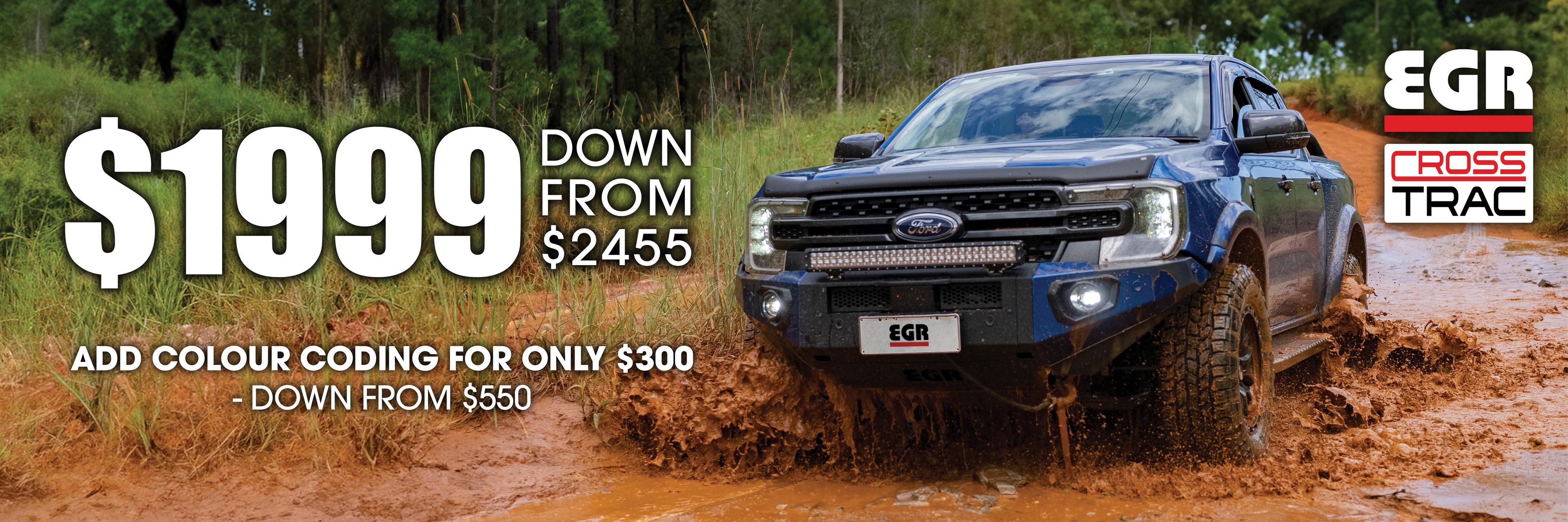 Promo banner - CrossTrac bullbar $1999 - down from $2455