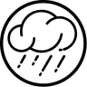 icon representing weather and rain