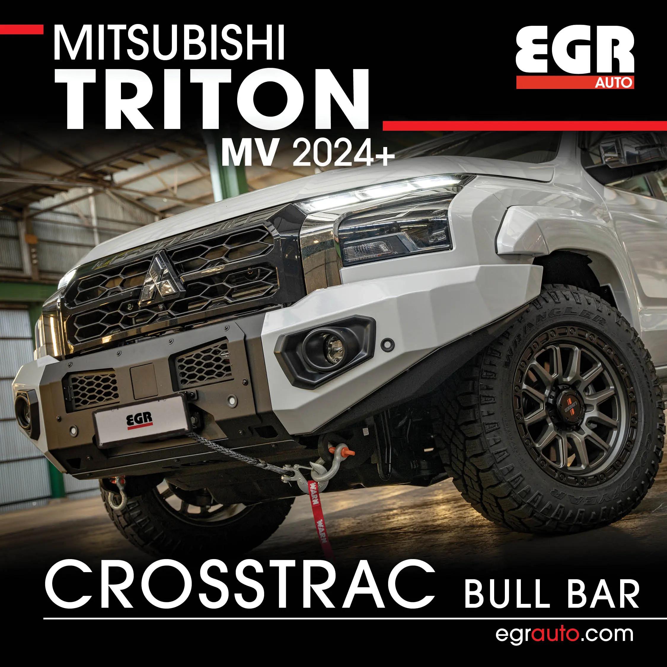 Promo banner - Click here for new EGR Crosstrac Bull Bar available now for the Mitsubishi Triton MV 2024.