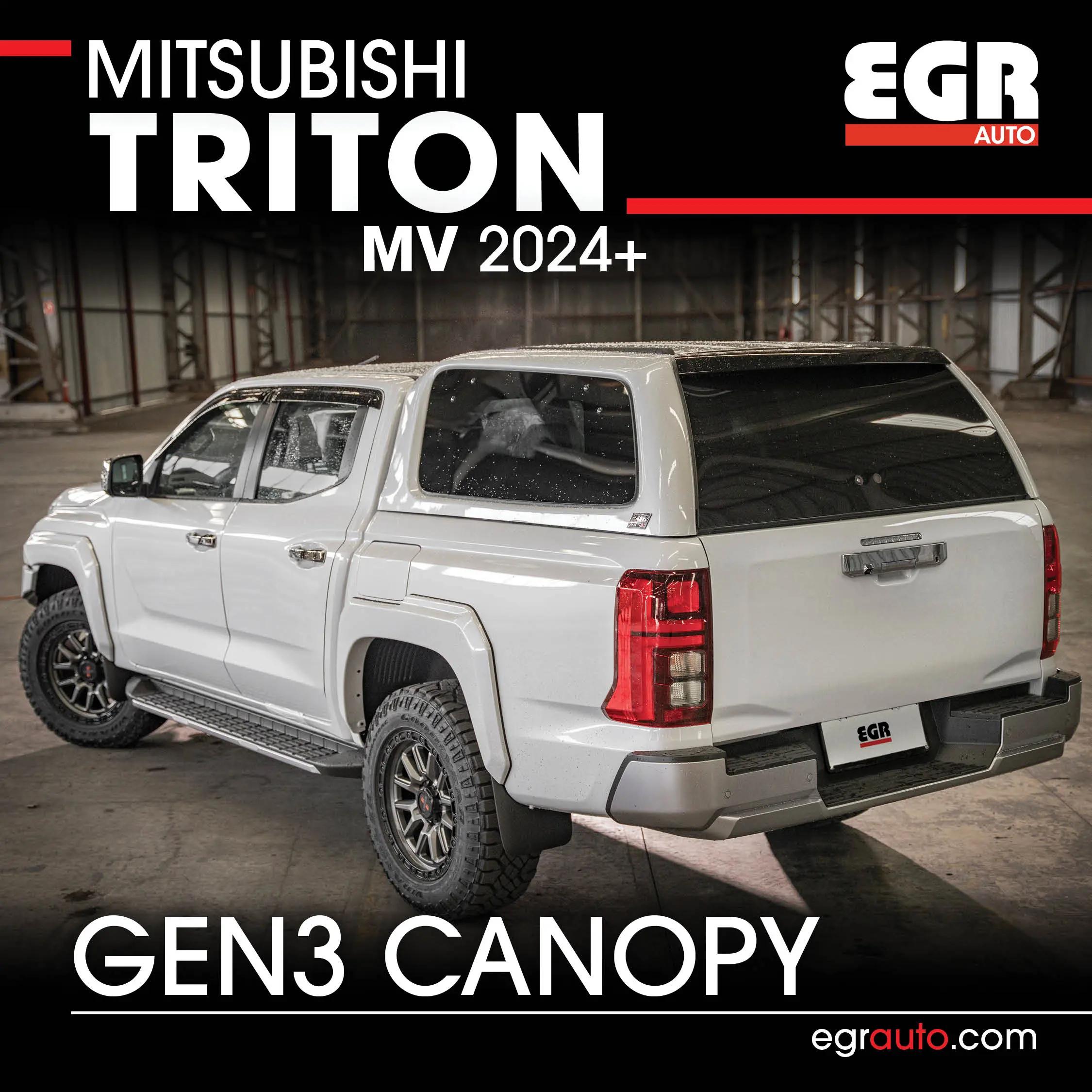 Promo banner - Click here for new EGR GEN3 Canopies available now for the Mitsubishi Triton MV 2024.