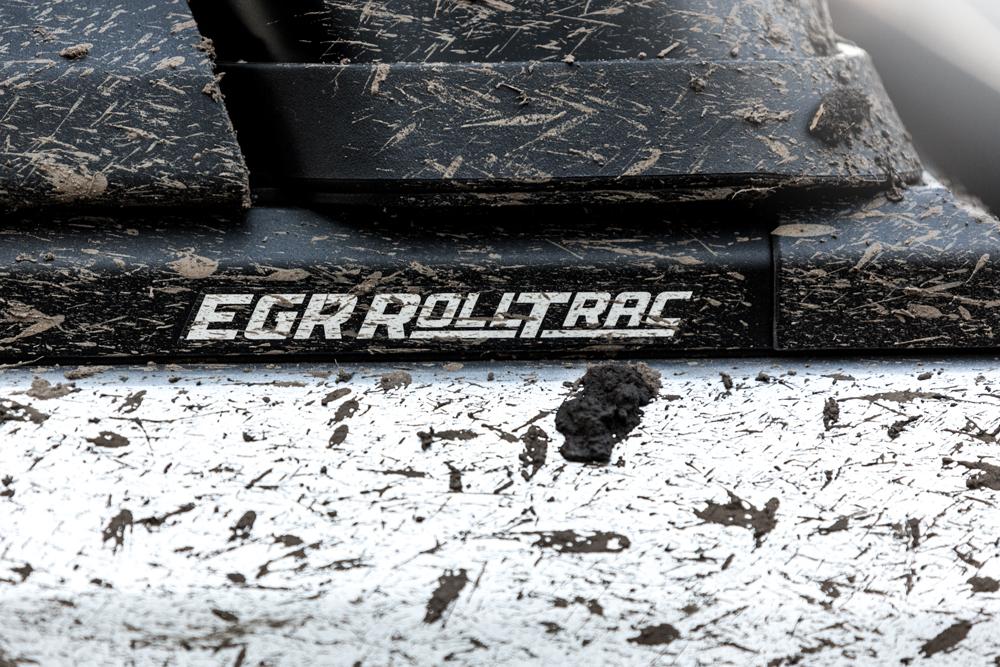 egr rolltrac on the back of the ute dirty but secure after off-roading