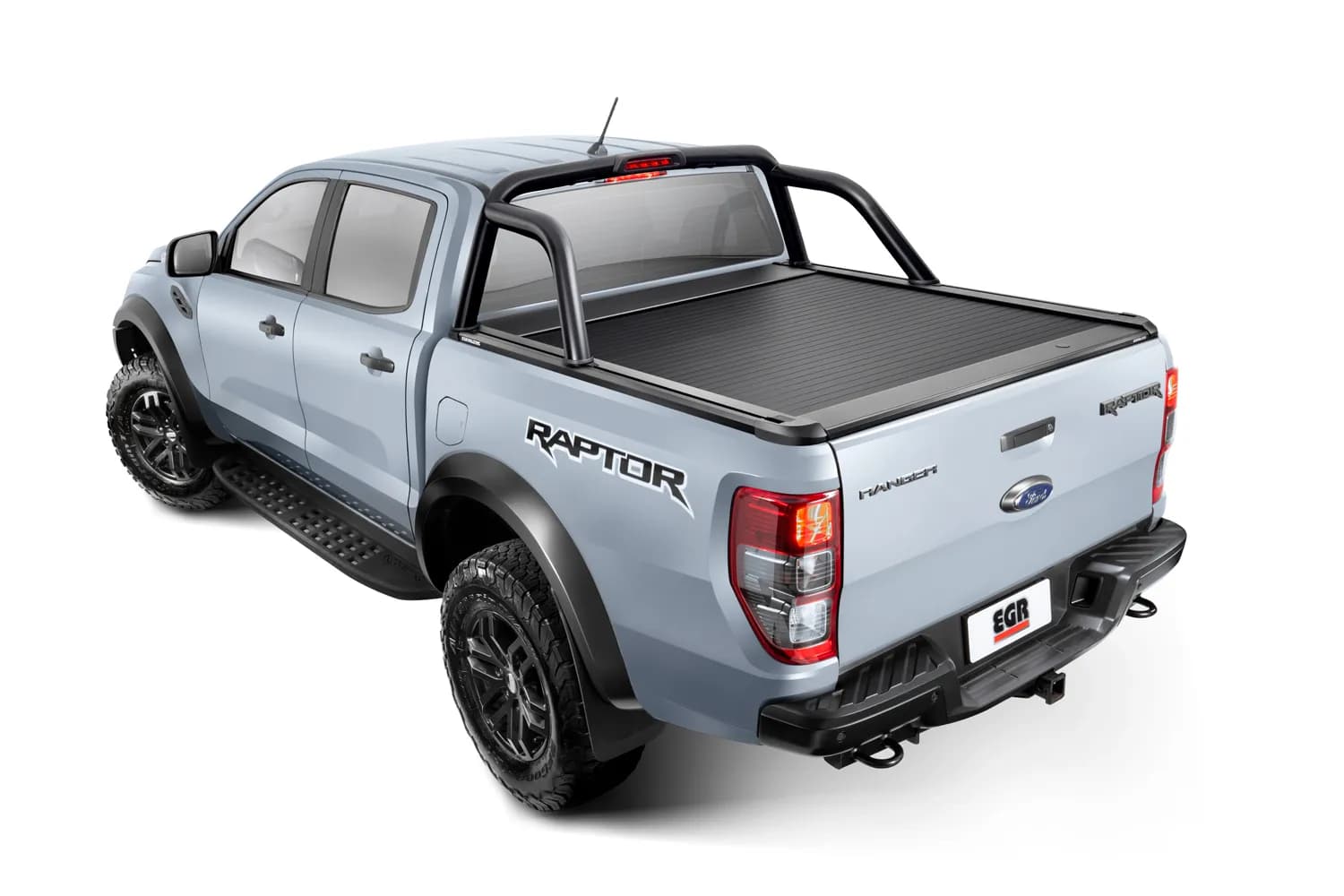 EGR RollTrac retractable tonneau cover on a Ford Ranger Raptor