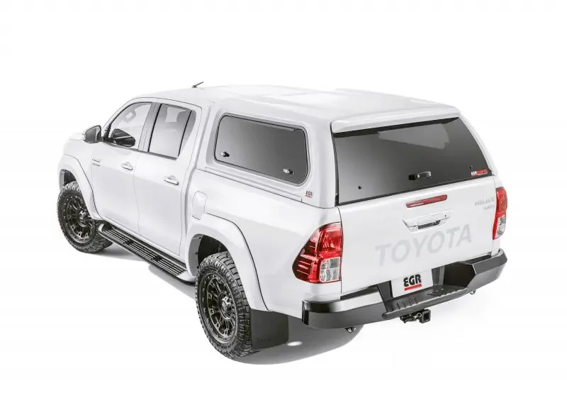 EGR Premium Canopy fitted on a red Isuzu D-Max