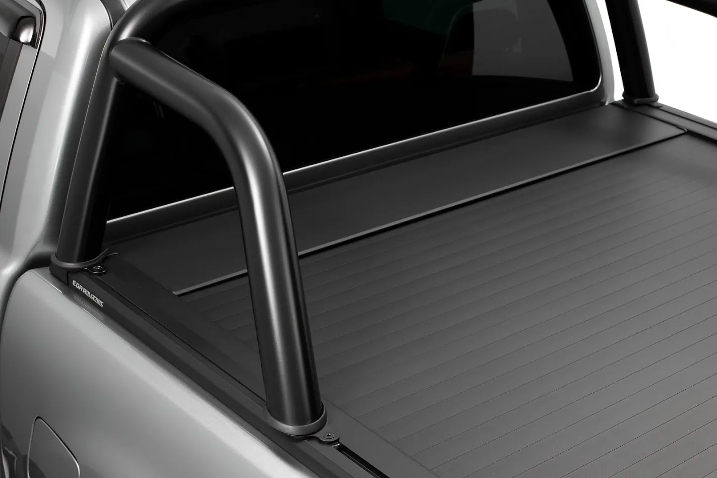 EGR RollTrac retractable tonneau cover closed with sports bar on a ute