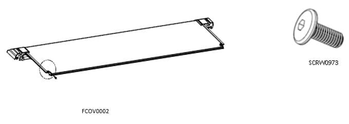 EGR RollTrac replacement front cover for Toyota Hilux 2015-onwards, shown as electric canister front panel with mounting fasteners