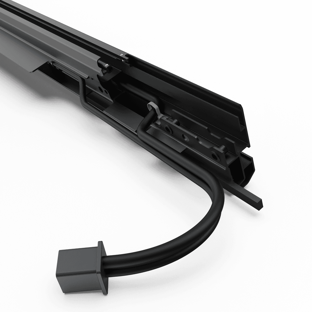 EGR RollTrac replacement left-hand side rail wiring loom and connector for electric tonneau cover system. thumbnail