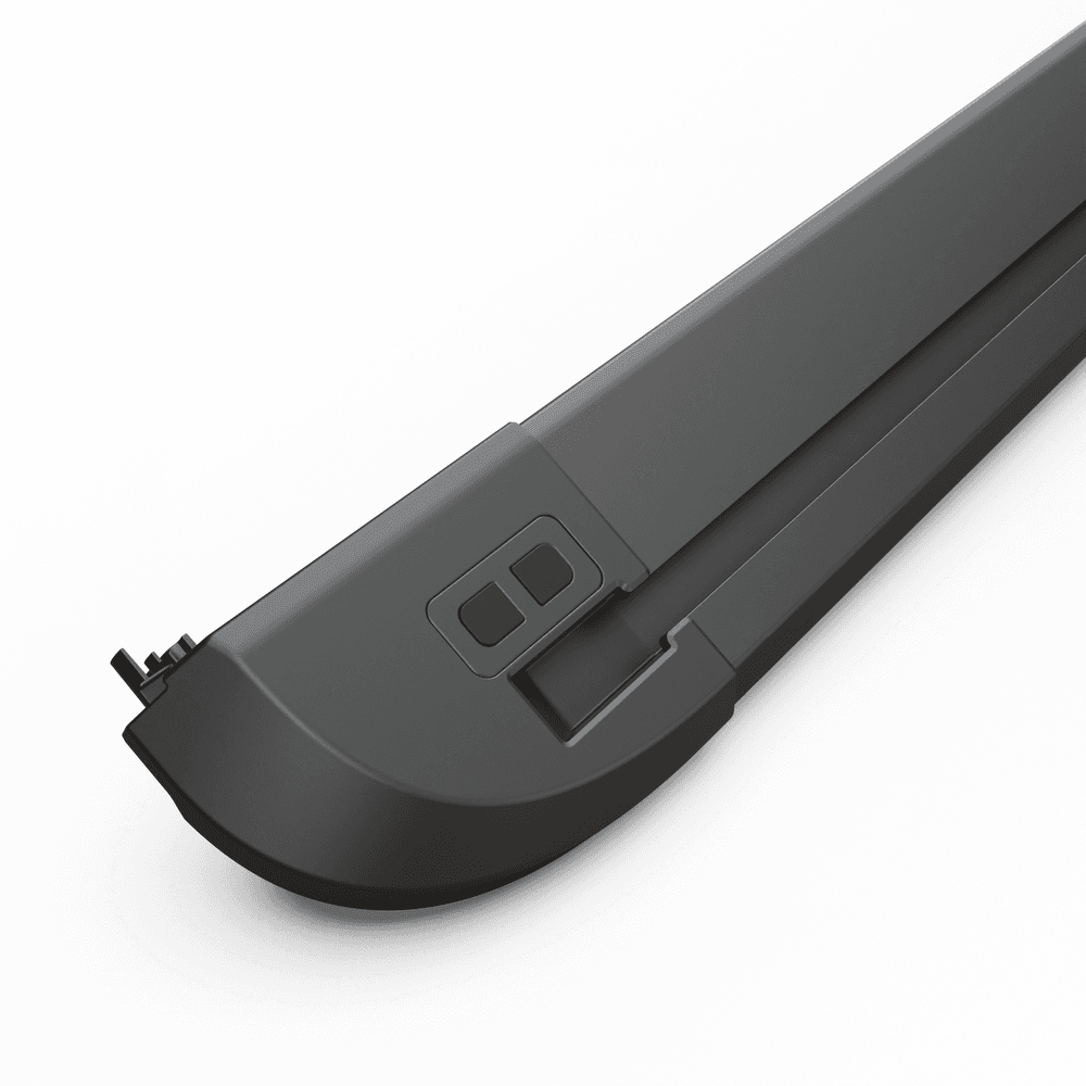 EGR RollTrac right-hand replacement side rail with corner cap and integrated buttons for electric tonneau cover system. thumbnail