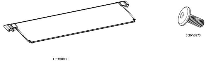 EGR RollTrac replacement front cover panel with mounting fasteners, designed to restore protection and fit for RollTrac tonneau systems