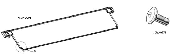 Genuine EGR RollTrac front cover replacement for Volkswagen Amarok 2010, showing front cover panel with integrated corners and mounting fasteners for secure fitment