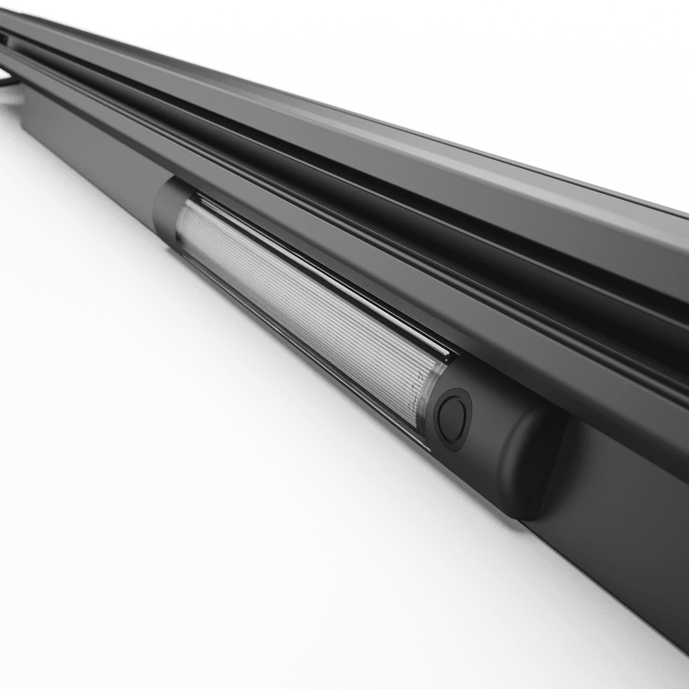 Close-up of right hand electric side rail for Mitsubishi Triton MQ MR RollTrac