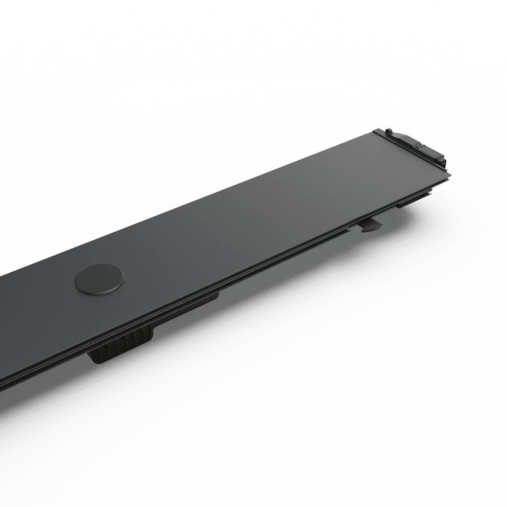 Close-up of EGR RollTrac electric hand rail aluminium channel designed for Mitsubishi Triton MQ MR RollTrac operation.