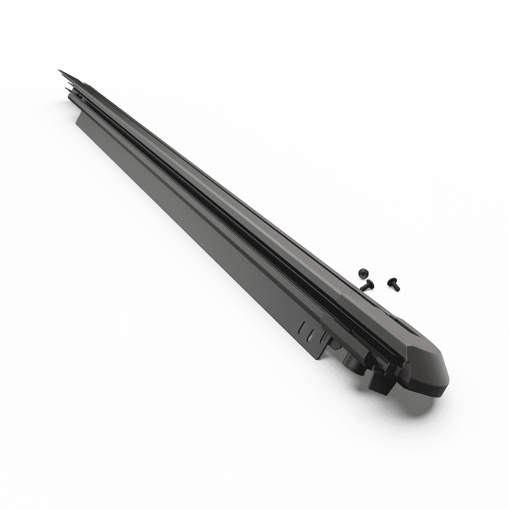 Toyota Hilux 2015 RollTrac RH manual side rail with fasteners and alignment features for secure tonneau cover installation.