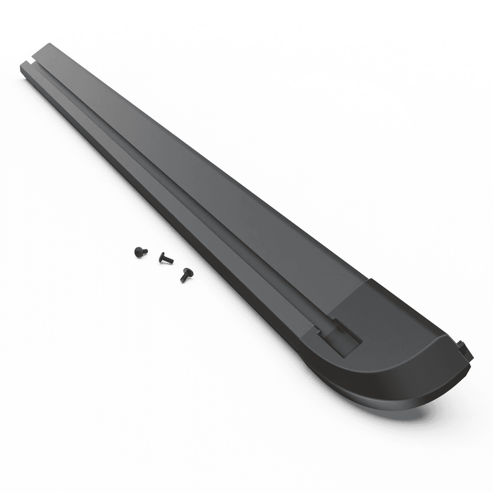 EGR RollTrac replacement left-hand side rail for manual tonneau cover with integrated corner cap for secure RollTrac installation.