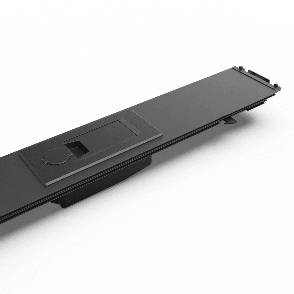 Volkswagen Amarok RollTrac manual hand rail with integrated mounting points for secure and smooth cover operation.