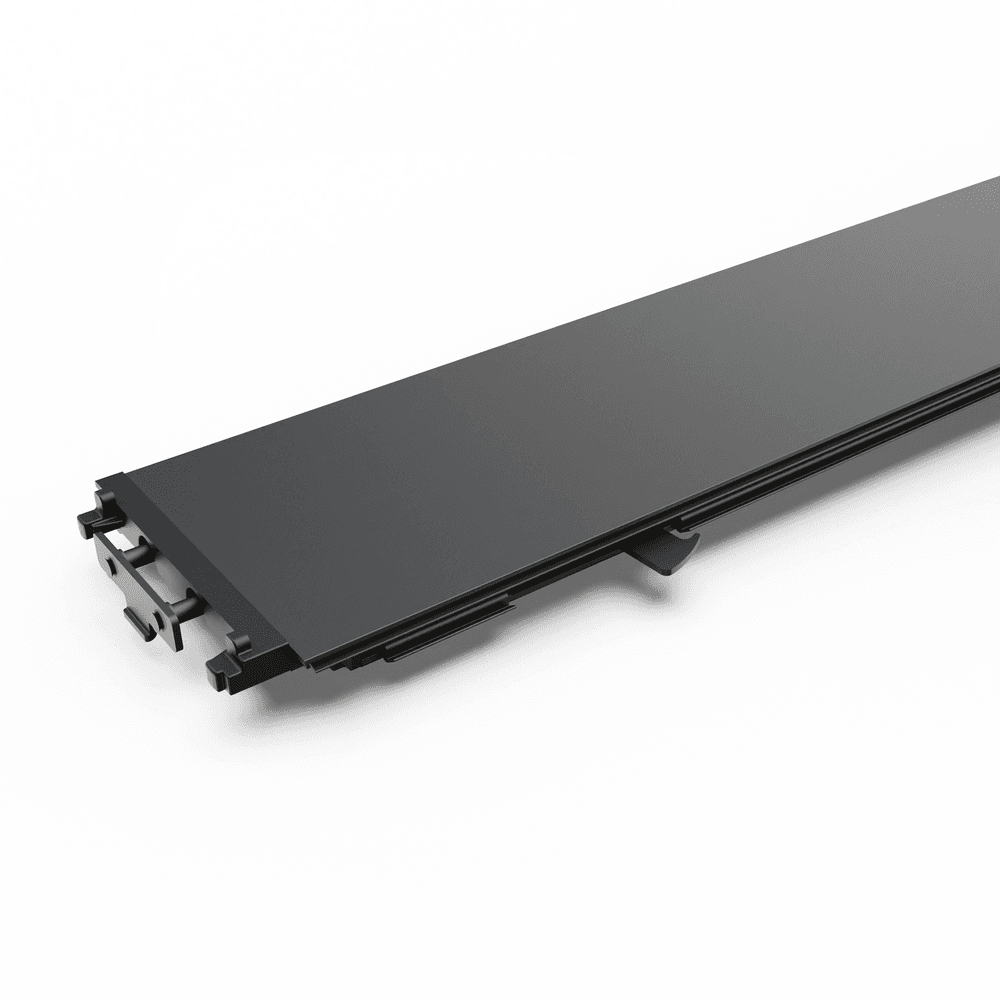EGR RollTrac manual handrail assembly with integrated lock housing for durable tonneau cover operation.