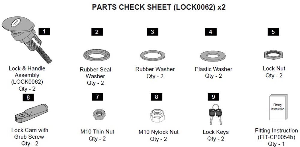 EGR Auto - EGR Premium L/S Canopy Full Lock Kit - Non-Remote product image 1