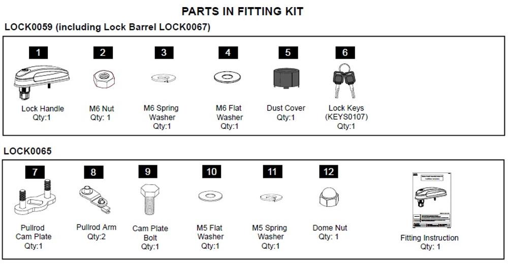 EGR Auto - EGR Premium L/S Canopy Full Lock Kit - Non-Remote product image 0