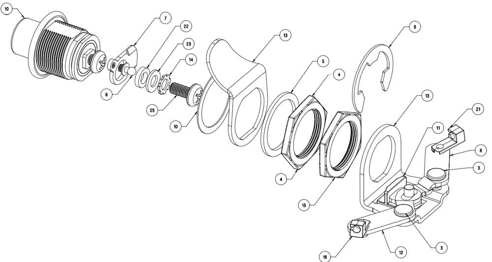 EGR replacement push button lock assembly for Holden VE and VF 3P Remote, showing exploded diagram of lock barrel components, springs, washers, and mounting hardware