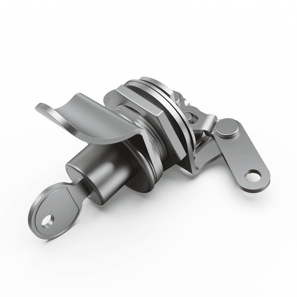 EGR replacement centre push button key lock with keys, showing complete lock assembly for canopy, toolbox, and rear compartment applications