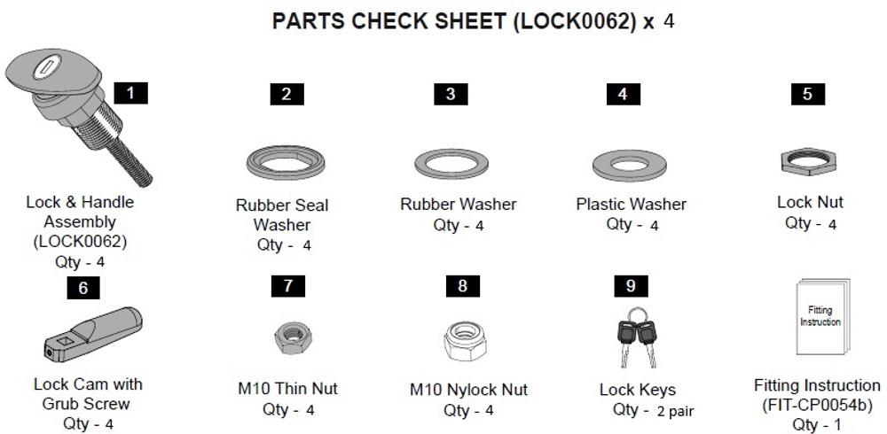 EGR Auto - EGR Premium L/L Canopy Full Lock Kit - Non Remote product image 0