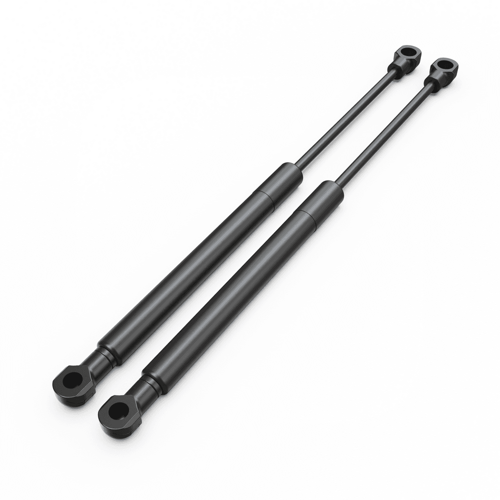 EGR Premium Canopy rear door gas strut kit for Mitsubishi Triton MQ and MR V1 2015-onwards, showing two black gas struts for smooth and supported rear door opening