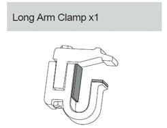 Replacement Long Clamp for EGR Soft Tonneau Covers showing clamp profile and mounting points for secure tonneau attachment