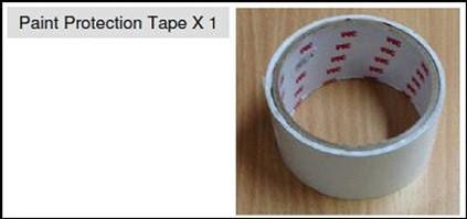 Roll of clear paint protection tape used to protect vehicle surfaces from scratches and abrasion during canopy or accessory installation