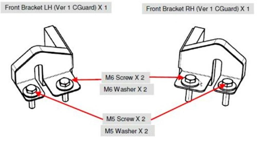 EGR Auto - Replacement Front Bracket for EGR Soft Tonneau Cover - 1 Pair - Ford Ranger PX 2011-22 with V1 Cabin Guards (SFTC0045) product image 0