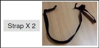 Replacement front roll-up straps for EGR soft tonneau cover, showing two black securing straps used to hold the cover rolled open on a ute tray