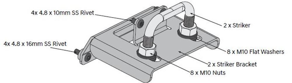 EGR Auto - Load Shield Replacement Striker Bracket - Mitsubishi Triton MQ 2015- product image 0