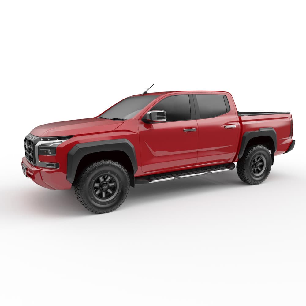 Mitsubishi Triton MV 2024-onwards with EGR RollTrac Electric E3 installed, highlighting premium electric tonneau cover and modern styling