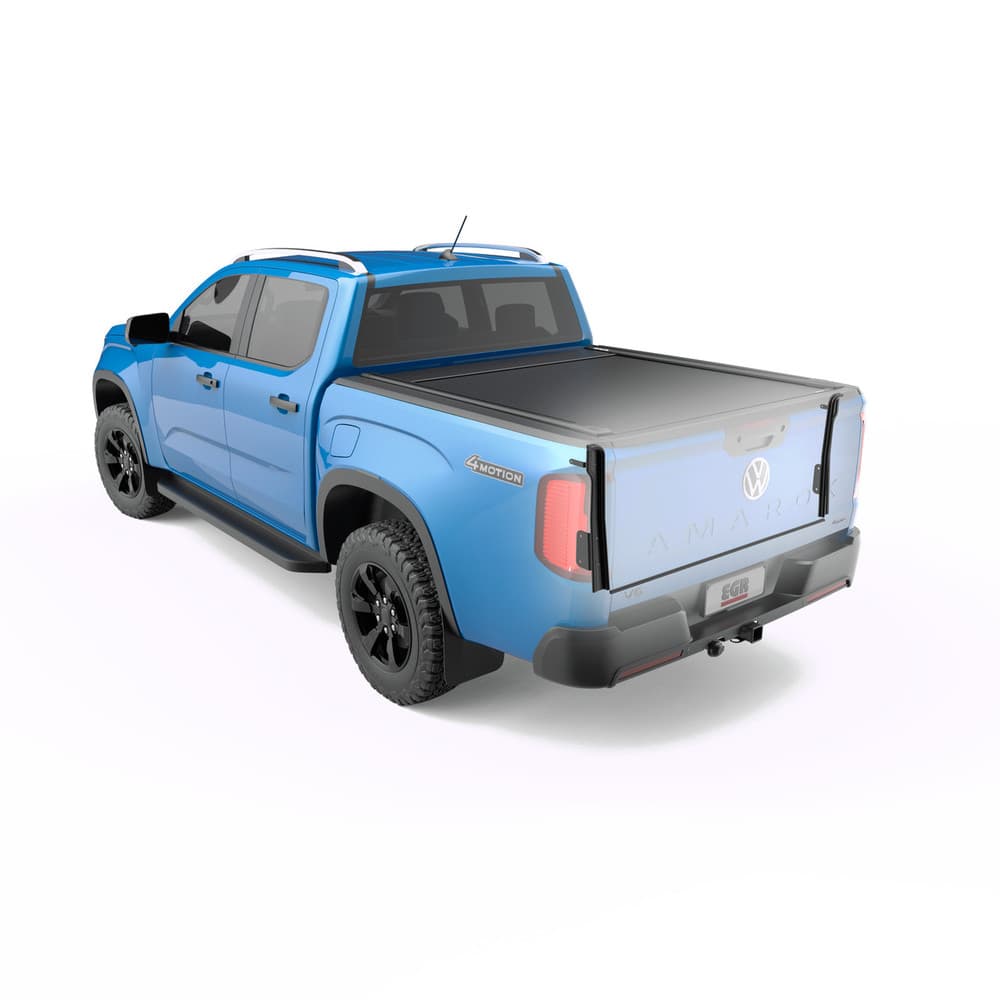 Rear view of Volkswagen Amarok NF with EGR Dust Defence Kit installed, providing improved tub sealing against dust, dirt, and moisture