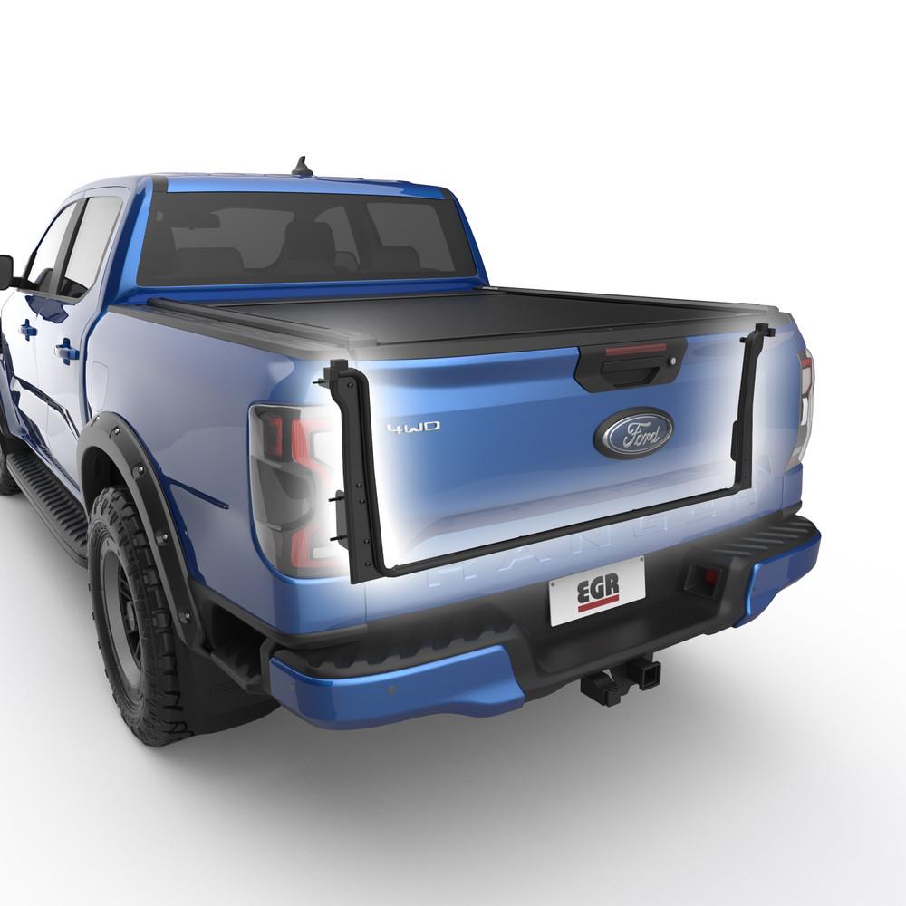Ford Ranger RA 2022 with EGR Dust Defence Kit v2 installed, showing sealed tailgate area for dust and water protection