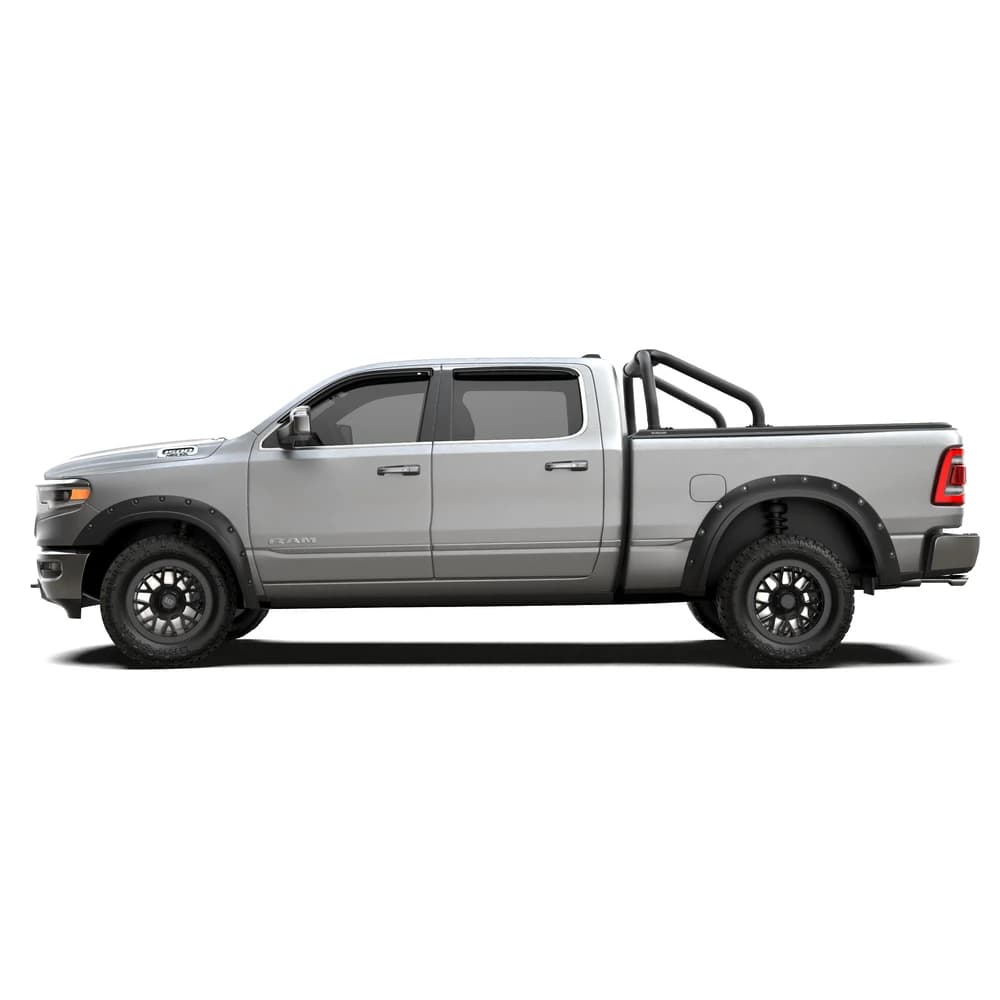 RAM 1500 with EGR RollTrac Sports Bar and RollTrac tonneau cover showcasing sleek profile and factory-style fit