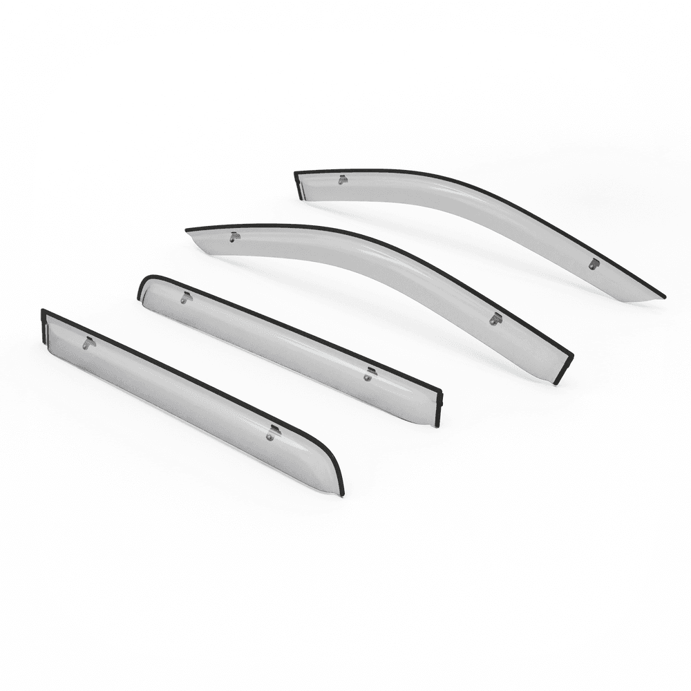 EGR Slimline Weather Shields set for Nissan Navara 2021-onwards, including four UV-stable acrylic window visors for front and rear doors