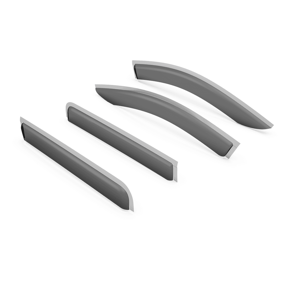 EGR Slimline Weather Shields acrylic visor set for Nissan Navara including front and rear door pieces