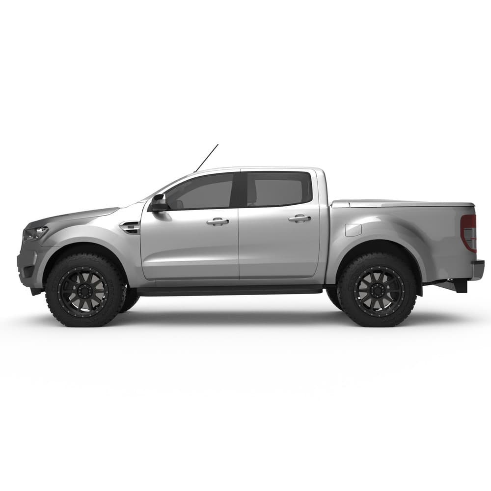 Side profile of silver ute with EGR hard lid fitted