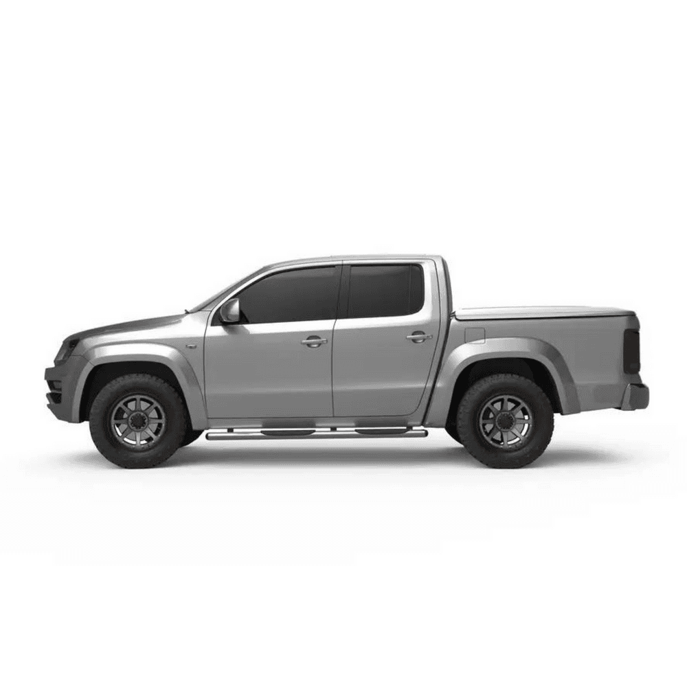 Side profile of silver ute fitted with EGR hard lid