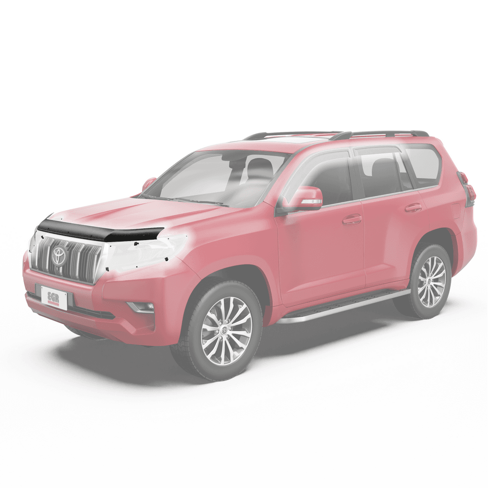 Toyota Prado 2017–2023 fitted with EGR Protection Pack including bonnet protector and weather shields