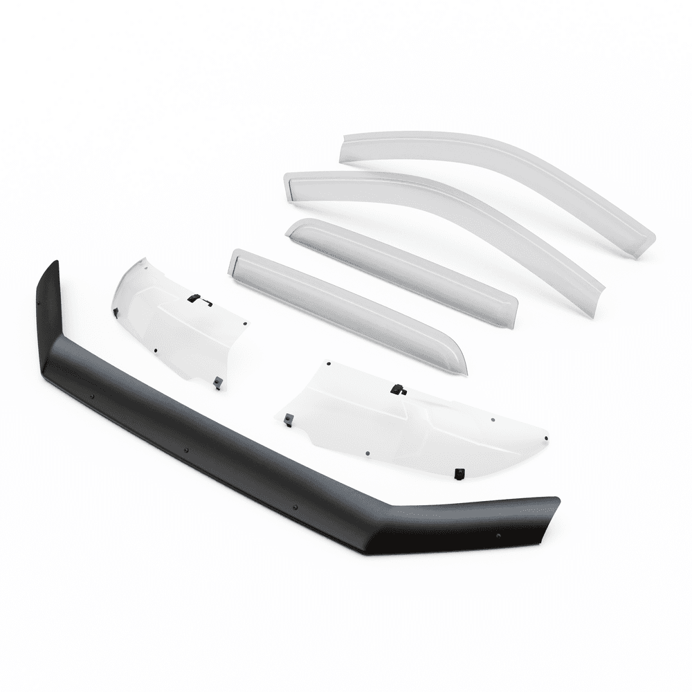 EGR weather shields side profile showing low-profile smoke tint design