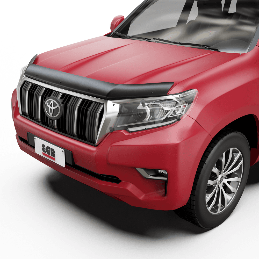 Toyota Prado 2017–2023 fitted with EGR bonnet protector from the Protection Pack, designed to reduce stone chips and insect impact