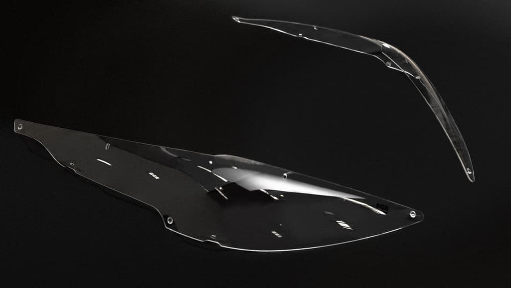 Close-up view of EGR Slimline Weather Shield for JAC T9, showing curved aerodynamic profile that allows window ventilation while deflecting rain and wind