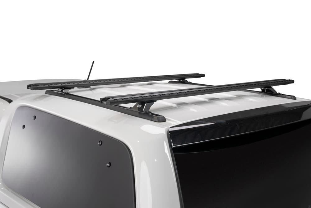 Top view of EGR Gen3 canopy with Yakima TrimHD crossbars installed, providing flat and secure load platform