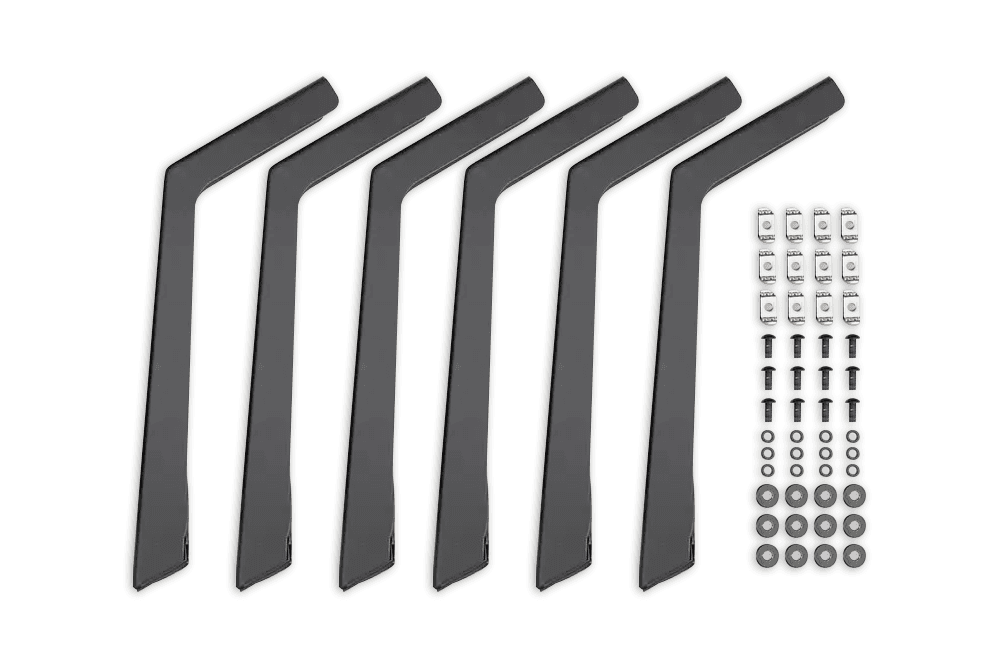 EGR bed rack leg kit with six mounting legs for tub rack setup