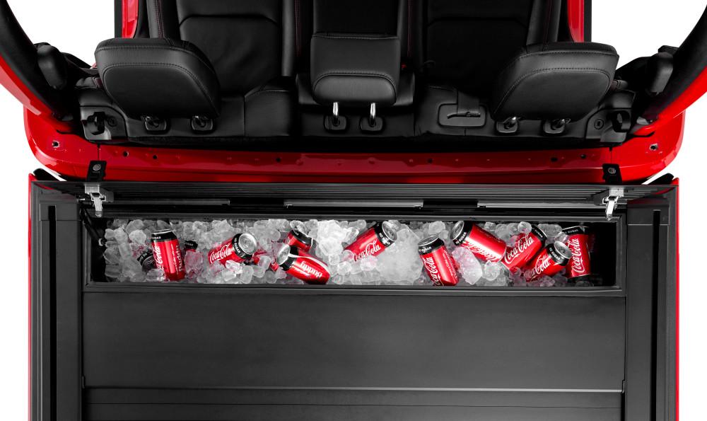 Interior cabin switch control for EGR RollTrac Electric E3 on Jeep Gladiator, enabling easy electric operation.