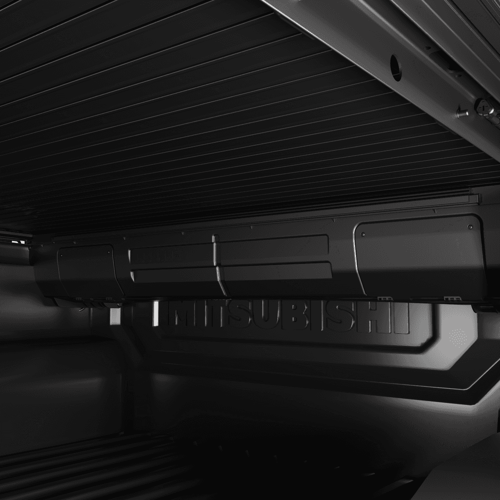 Close-up of the EGR RollTrac Electric Cover’s heavy-duty aluminium slats and edge detail.