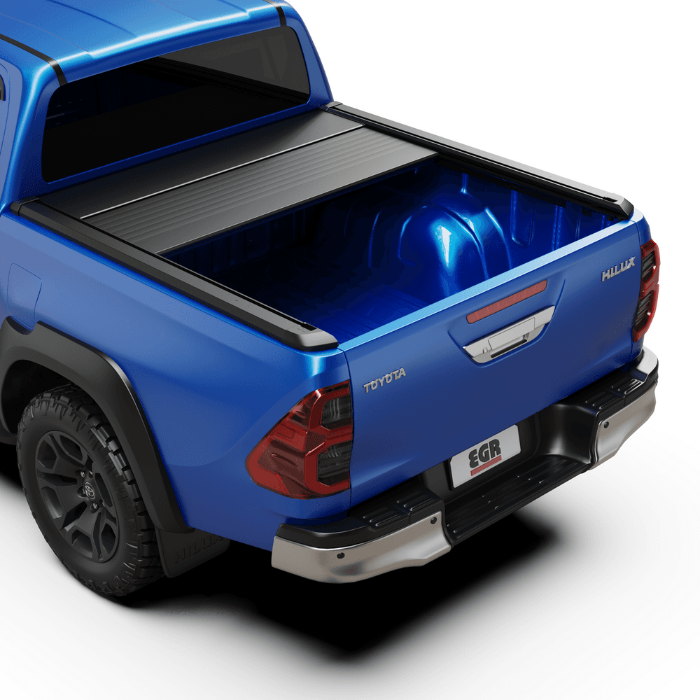 Toyota Hilux 2015-Onwards with the EGR Auto RollTrac Electric E3 partially open, showing smooth electric operation