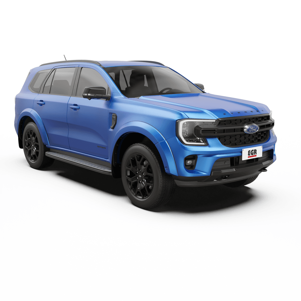 Toyota Hilux 2015–2018 fitted with EGR Fender Flares in matte black, front three-quarter view showcasing the aggressive stance and wide-body fitment