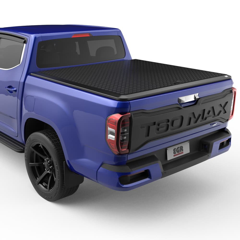 LDV T60 rear-quarter view featuring the EGR Load Shield with secure T-handle lock and durable alloy side rails.